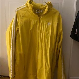 Yellow Adidas rain jacket like material!